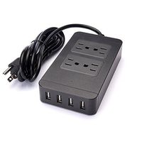 AugustDirect Power Strip with USB, 2500W Max Surge Protector Multi-Outlet with 4 AC Outlets and 4 USB Ports,100-240V 6ft Cord,for Tablets,Laptops,iPhone, iPad Air Mini,Samsung Galaxy7