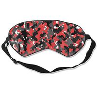 COLOMAKE Lightweight and Comfortable Super Soft Adjustable Bloodshot Camo Red Urban Eye Mask for Sleeping Shift Work Naps Night Blindfold Eyeshade for Men and Women