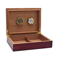 Zyyqt Cedar Cigar Humidor,humidifier and Hygrometer Constant Temperature and Humidity Cigarette Box Can Accommodate 10-25 Cigars, Imported Cedar Wood Sealed Storage