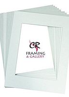 CR Framing, Pack Of White 10 Acid-Free White Pre-Cut 4" X 6" Picture Mats For 2 1/2' X 3 1/2