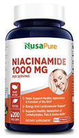 Niacinamide 1000mg 200 Veggie Capsules (Non-GMO & Gluten Free) Flush Free - Energy Booster, Cell Regenerator, That Supports Cognitive Decline, Anti-Aging