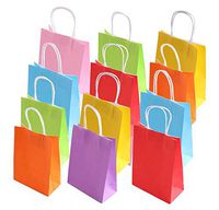 Paper Party Bags,35pcs Party Favor Paper Gift Bags Bulk,Colored Kraft Paper Bags with Handles for Shopping,Retail,Party,Wedding,Birthday,Baby Shower,Goodie and Merchandise Bag,8.6"x6.3"x3.15"