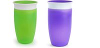 Munchkin Miracle 360 Sippy Cup, Orange/Green, 10 Ounce, 2 Count
