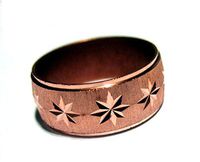 Pure Copper Band Ring with parkley Cut Sun Rays Stunning Design (7)