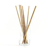 11Inch Drinking Bamboo Straws, Bamboo Straw Long Premium Organic Straws Pack of 12 Natural No Inks Good Taste Non-Toxic (Cleaning Brush Included)