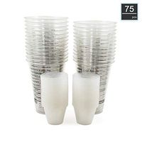 SES Clear Plastic Disposable Mixing Cups - 75 Pieces - 8oz and 1oz Graduated Cups for Mixing and Measuring Resin, Epoxy, Oils, Paint, Cooking, Stain, Slime and more