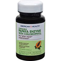 4 Pack of American Health Papaya Enzyme with Chlorophyll Chewable - 100 Chewable Tablets - - -