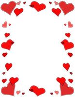 Valentine Day Red Hearts Stationery Printer Paper 26 Sheets