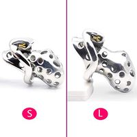 Completely Body Safe Non-Toxic Male Ware, Public Stealth Lock for Happy Flirting, Beautiful Electric Shock Cage for Your Boyfriend SEXJIANKANG (Color : Short cage, Size : 40mm Ring)