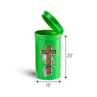 Cross With Thorns Religion First Aid Case Pill Container ID 4394G