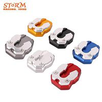 Frames & Fittings Motorcycle CNC Kickstand Plate Foot Pad Support Extension for Yamaha Nmax155 Nmax N-MAX 155 N-MAX155 2015 2016 2017 2018 - (Color: Red)