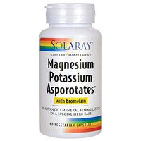 Solaray, Magnesium Potassium Asporotates, 60 Vegetable Capsules