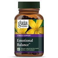 Gaia Herbs Emotional Balance (Formerly Mood Uplift) Liquid Capsules, Plant-Based Mood Support Supplement, Promotes A Positive Mood with St. John’s Wort, Ginkgo Biloba, Gotu Kola & Rosemary, 60 Count