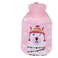 Pentaero Cartoon Large Water Injection Hot Water Bottle, Cute Explosion-Proof Warm Water Bottle, Female Warm Palace Removable and Washable Plush Cloth Cover, Great for Pain Relief Hot (PK)