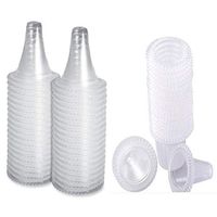 VEIREN 400 Pieces Disposable Ear Thermometer Earmuffs Plastic Replacement Lens Filters Probe Cover Cap Filling Covers Lens Filter Thermometer Earcap Protection, Clear