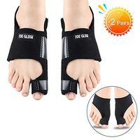 Bunion Corrector & Bunion Relief Protector Sleeves Kit - 4 Pieces Bunion Splints Big Toe Straightener for Hallux Valgus Aid Surgery (L:Women Size 7.5-11 / Men Size 6-10, Black + Black)