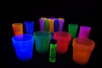 DIRECTGLOW LLC 96 Piece Blacklight Reactive Shot Glass Assortment Package Included!