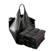 Disposable Garbage Bag Black (100pcs) Disposable Diaper Bags with Convenient Handle Ties, Bin Bags,Durable Trash Bag