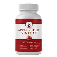 Apple Cider Vinegar (100 Capsules, 480 mg Serving) by Pure Organic Ingredients, Natural, Manage Heart Health, Reduce Hunger, Support Weight Loss, Gluten-Free*
