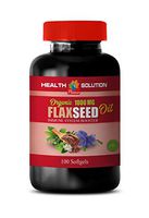 Ground Flaxseed - Organic Flaxseed Oil 1000mg - Immune Support Vitamins - lowering Cholesterol Naturally - 1 Bottle 100 Softgels