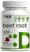 Deal Supplement Beet Root Capsules,1200mg Per Serving, 200 Count, Support Lower Blood Pressure, Improve Performance, Promote Skin Condition & Boost Immune System