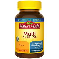 Nature Made Men's Multivitamin 50+ Tablets with Vitamin D, 90 Count (Packaging May Vary)