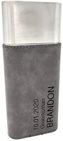 Personalized Engraved Leatherette Cigar Case with Cutter (Gray/Black)