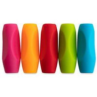 Dash Sensations Lead Pencil and Long Pen Grips 5 Pack – Ambidextrous Writing Aid for Children and Adults, Soft and Comfortable Rubber-Like Corrective Finger Positioning Tool – Assorted Colors