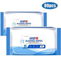 Clean Wipes 2 Pack,80 Wipes,75% Soft Wipes Large Wet Wipes(7"x6"),for All-Purpose Cleaning