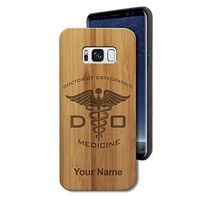 Bamboo Case for Galaxy S8 - DO Doctor of Osteopathic Medicine - Personalized Engraving Included
