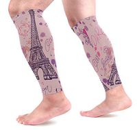 AHOMY Sports Calf Compression Sleeves Eiffel Tower Heart Leg Compression Socks for Men and Women