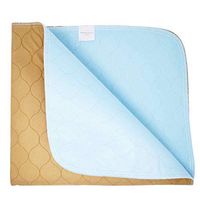 zigzag alleys Bed Pad Underpad 4 Layers Washable Reusable Incontinence Bed Pad Mattress Protector Pad (Light Brown)