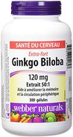 webber naturals Ginkgo Biloba 120mg 300 Softgels