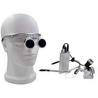3.5X420mm Surgical Loupe Magnifier Binocular Magnifier with LED Head Light Lamp Aluminum Carrying Case