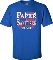 Go All Out X-Large Royal Blue Adult Toilet Paper Hand Sanitizer 2020 Presidential Ticket T-Shirt