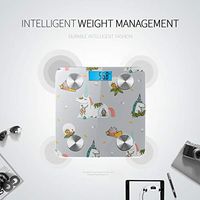 LYAOE Bluetooth Body Fat Scale Graphic Creative Smart Wireless Scale with LCD Display Measuring Body Weight Bmi and Health Digital Scale