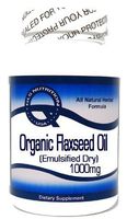 Organic Flaxseed Oil (Emulsified Dry) 1000mg 200 Capsules ^GLS