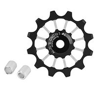Rear Guide Wheel, MEIJUN Ceramic Bearing Aluminum Alloy Bicycle Bike Rear Derailleur Pulley Guide Wheel(Black)