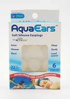 Aqua Ears Soft Silicone Earplugs (12 Pair)