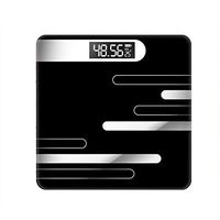 Bathroom Scales Digital Scales, Glass, Backlit Liquid Crystal Display is Easy to Read, 26cm × 26cm Larger Platform CQOZ