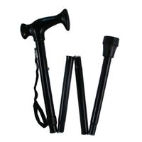 DuraCare Premium Adjustable Folding Black Cane - Adjusts from 33-37 inches by DuraCare by Unique Imports