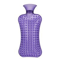 Happy Lily Transparent Rubber Hot Water Bottle with Cover, Elastic Strap Hands Free Design, Hot & Cold Therapies, Great for Pain Relief/ hot heat- Best Gift for Christmas