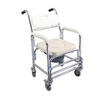 PLLP Medical Rehab Chair, Wheelchair,Chair Aluminum Alloy Toilet Elderly Pregnant Women Toilet with Wheel Toilet Bath