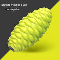 Lana Fitness Electric Foam Shaft, Peanut Fascia Ball Muscle Relax mace Massage Ball Roller Stovepipe Vibration Calf (Color : Yellow)
