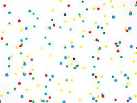 Pack Of 1, Primary Dots Cello Roll 1.0 Mil 40" X 100' Made In USA For Birthday, Baby And Children