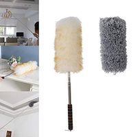 Midoneat Lambswool Duster with Extra Flexible Microfiber Head,Long Reach/Extendable Duster Up to 86" for Cleaning High Ceiling Fan, Interior Roof, Cobweb, Keyboard, Furniture