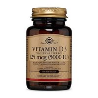 Solgar Vitamin D3 (Cholecalciferol) 125 MCG (5000 IU), 100 Softgels - Helps Maintain Healthy Bones & Teeth - Immune System Support - Non GMO, Gluten Free, Dairy Free - 100 Servings