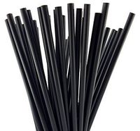 Black Plastic Unwrapped Straws - Straws for Sipping And Stirring Hot And Cold Drinks For Bars Cafes Restaurants Home Use by EdayDeal 7 3/4 Inches, Jumbo (Pack of 1000)
