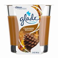 Glade Cashmere Woods Candle, 3.4 Ounce - 6 per case.