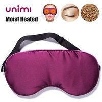 Unimi Moist Heated Eye Mask, Silk Eye Mask with Lavender & Flaxseed, Microwaveable Weighted Sleep Mask for Dry Eyes, Puffy Eyes, Pink Eyes, Hot Compress for Migraine,Sinus Pain,Washable & Reusable